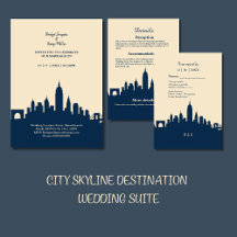 minimal City Skyline Destination Wedding suite