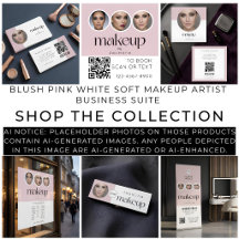 Blush Pink White Soft Makeup Artist Business Suite