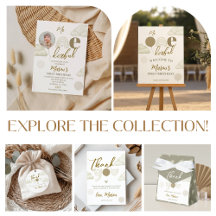 Boho Neutral | Blue Clouds Rainbow First Birthday