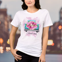 Floral Vintage Truck Bible Verse Faith T-Shirts