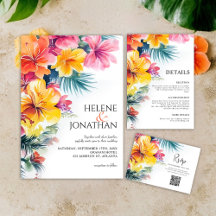 Hibiscus Tropical Elegant Destination Wedding