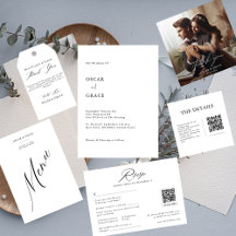 Wedding   Modern Minimalist  Black and White