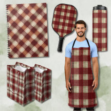 Burgundy Rust Red Plaid