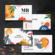 Trendy Abstract Templates Business Cards