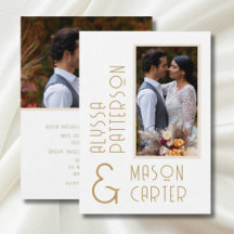 Minimalist Elegant White Gold Modern Wedding