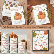Fall Autumn Rustic Friendsgiving Thanksgiving 