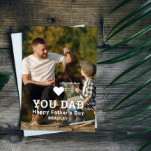 Cute HEART LOVE YOU DAD Photo Father's Day