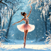 Ballerina in a Winter Wonderland: Graceful Dance