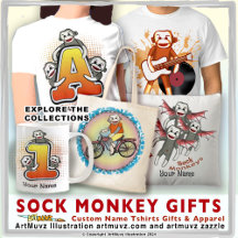 Sock Monkey Gifts, Apparel