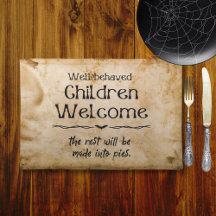 Funny Vintage Halloween "Welcome Children" 