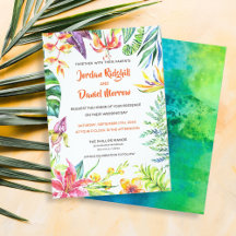 Tropical Floral Watercolor Summer Beach Collection