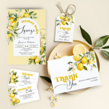 Modern citrus Mama's main squeeze baby shower