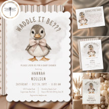 Adorable Duckling Waddle It Be Baby Shower