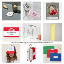 Personalize Monogram Initial Name Products