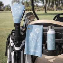 Elegant Dusty Blue Simple Flowers Sports