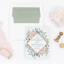 Romantic Neutral Blush Watercolor Floral 