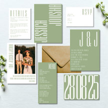 Sage Green Minimalist Wedding Collection