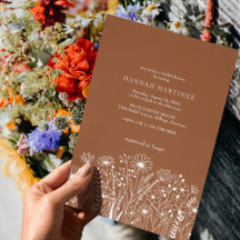 Wildflowers Boho Terracota Burnt Orange Wedding