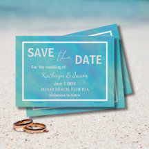 Aqua Blue Ocean Wedding Collection 