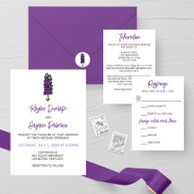 Minimalist Purple Larkspur Wedding Collection