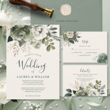 Elegant Ivory and Sage Floral Wedding 