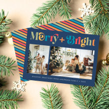 Merry & Bright Colorful Retro Christmas