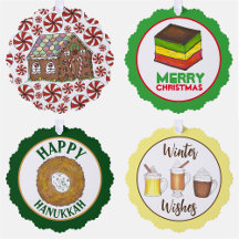 Christmas and Hanukkah Ornament Cards