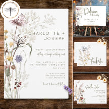 Boho Wildflowers Modern Floral Wedding