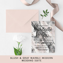 Black Rose Gold Chic Marble Wedding