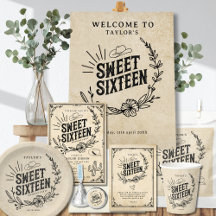 Rustic Cowgirl Sweet Sixteen Party Collection