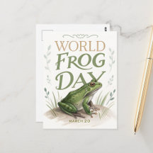 World Frog Day Watercolor Nature Design