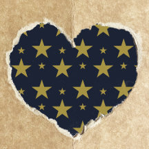 Golden Stars on Navy Blue