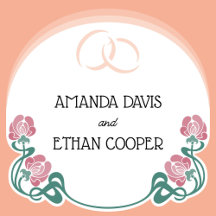 Elegant Art Nouveau Peach Color Wedding Collection