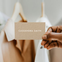 Minimalist Modern Kraft Paper Business Card