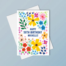 Happy Blooms Birthday Cards