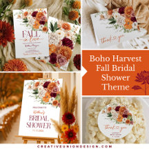 Boho Harvest Fall Bridal Shower Them