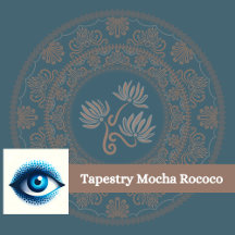 Golden Teal Rococo Lotus Dot Mandala Custom Gifts