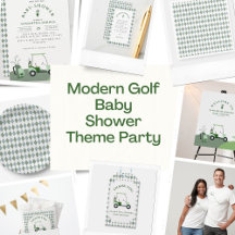Modern Golf Baby Shower Collection