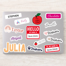 Custom Name Label Sticker Sets