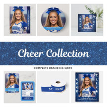 Cheerleader Cheer Kit - Blue Glitter