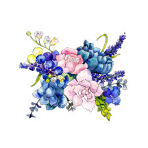 Blue and Pink flower bunch