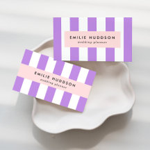 Purple Stripes Business Cards Collection