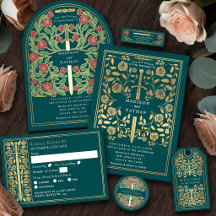 Medieval Sword Wedding Collection-Teal