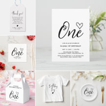 Modern Minimal Boho 1st Birthday collection
