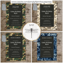 Military Birthday Party Invitations