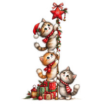 Cute Christmas Cat Design