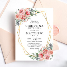 'CHRISTINA' Watercolor Floral Dusty Rose Pink
