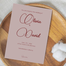 Minimalistic Dusty Rose Wedding Collection 