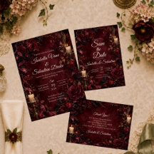 Romantic Burgundy Gothic Wedding