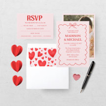 Retro Valentine Wedding Red And Pink Collection